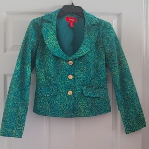 Latina Life Green/ Gold Python Jacket size 2